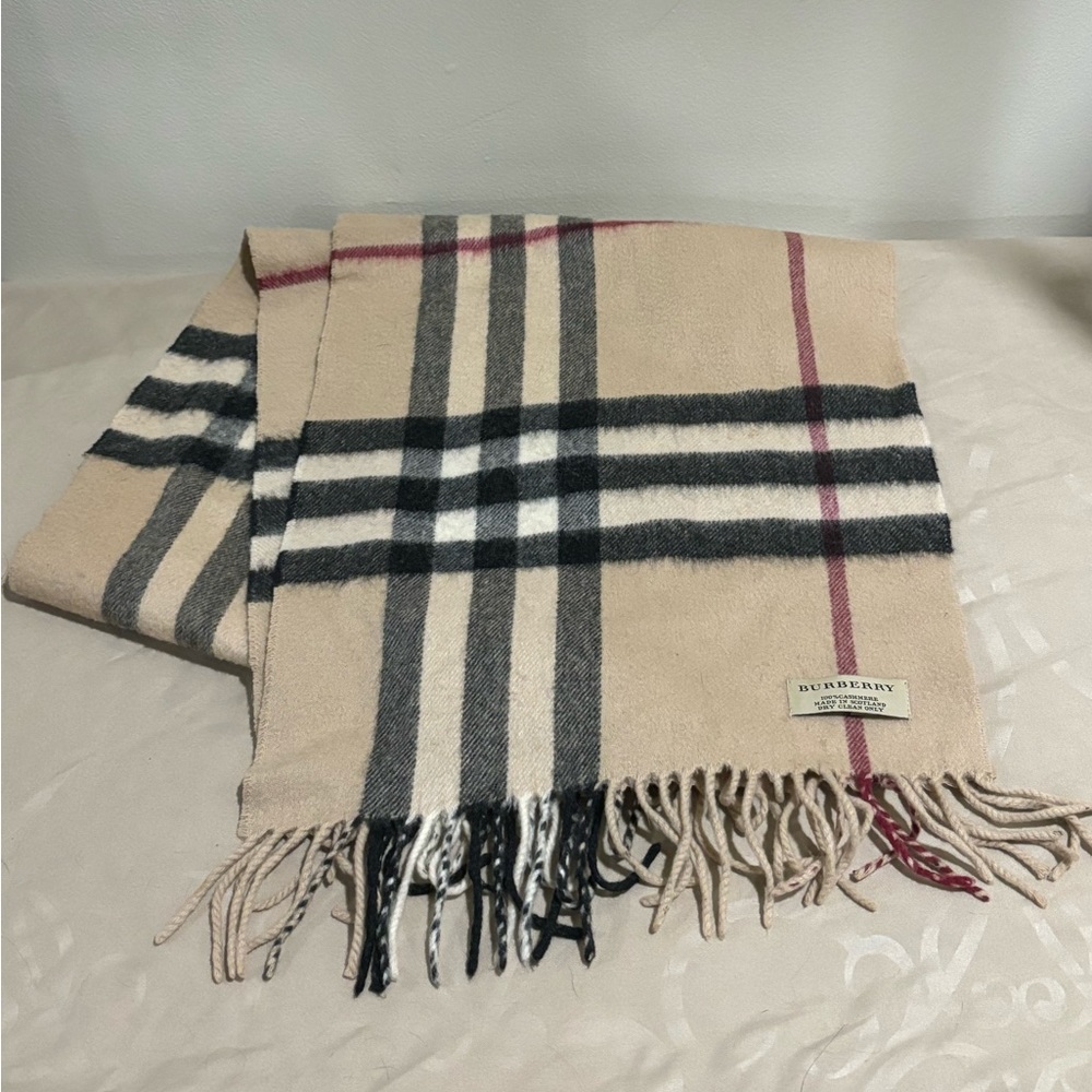 Burberry Check Cashmere Scarf